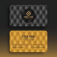 luxe premie gouden bedrijf kaart met bekleding patroon vector