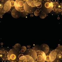 decoratief gouden bokeh achtergrond met leeg ruimte vector