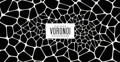abstract zwart en wit voronoi patroon structuur achtergrond vector