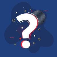 elegant FAQ symbool vloeistof achtergrond denken en vragen twijfel vector