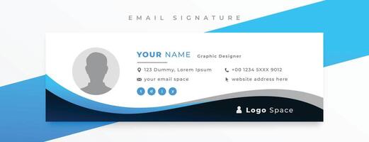 modern e-mail handtekening en persoonlijk mail footer sjabloon ontwerp vector