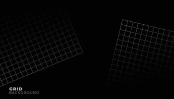 abstract meetkundig wit rooster draden in zwart achtergrond vector