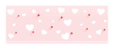 romantisch liefde hart patroon banier voor valentijnsdag dag viering vector