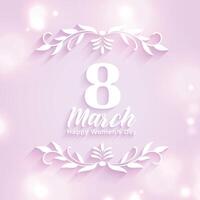8e maart vrouwen dag poster ontwerp vector
