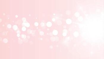 mooi en glimmend roze banier met bokeh effect vector