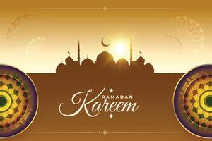 Ramadan kareem Islamitisch moslim eid festival achtergrond vector