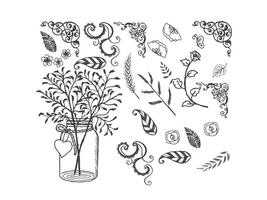 ornamenten lijn kunst vector patroon vector linten koraal vector pijl lijn kunst pijl ronde bloemen vector kunst