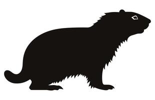 groundhog rennen silhouet ontwerp, groundhog rennen zwart vector ontwerp ,