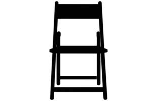 vouwen stoel silhouet, vouwen stoel vector illustratie.stoelen vector silhouet