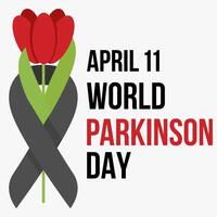 vector wereld Parkinson dag illustratie in vlak ontwerp stijl