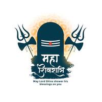 Hindoe maha shivratri festival kaart ontwerp vector