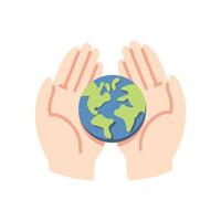 handen Holding wereld aarde vector