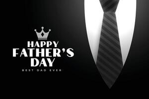 gelukkig vader dag mooi hoor groet met jas en stropdas vector