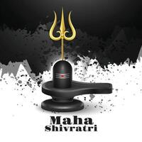 gelukkig maha shivratri wensen achtergrond met huiveren ontwerp vector