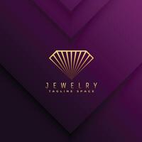premie sieraden edelsteen sjabloon met diamant logo ontwerp vector