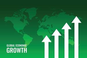 economisch groei groen kaart achtergrond vector