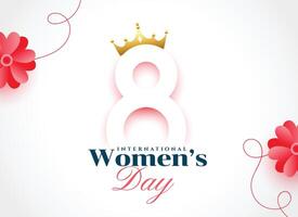 modern stijl Internationale vrouwen dag roze achtergrond ontwerp vector