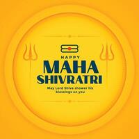 maha shivratri Hindoe festival groet ontwerp vector