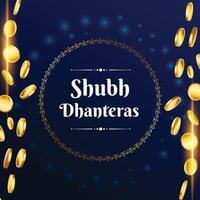 oog vangen shubh dhanteras religieus achtergrond voor welvaart en rijkdom vector