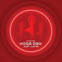 21e juni Internationale yoga dag evenement achtergrond voor gezond levensstijl vector