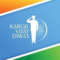 mooi kargil vijay diwas poster met Ashoka chakra ontwerp vector