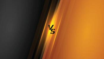 zwart en bruin versus vs kampioenschap banier met licht effect vector