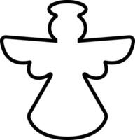 engelen met Vleugels icoon in lijn stijl. geïsoleerd Aan verspreiding, Kerstmis engel icoon heilig engel teken voor mobiel concept en website ontwerp. symbool, grafiek logo vector