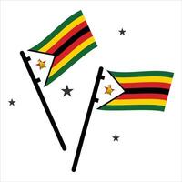 Zimbabwe element onafhankelijkheid dag illustratie ontwerp vector