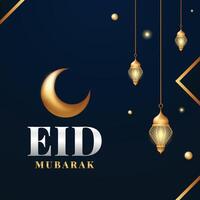 realistisch eid mubarak ontwerp illustratie vector