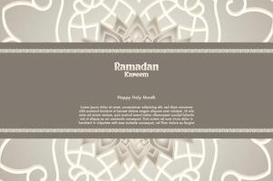 elegant aantrekkingskracht achtergrond en poster Ramadan kareem met helling stijl en realistisch icoon vector