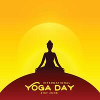 21e juni Internationale yoga dag achtergrond voor een gezond leven vector