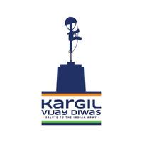 kargil vijay diwas viering achtergrond groet naar Indisch leger vector