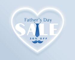 gelukkig vader dag speciaal uitverkoop achtergrond met stropdas en snor vector