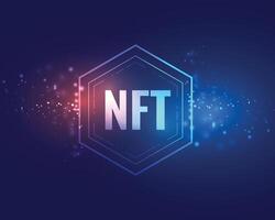 digitaal niet-fungible token concept achtergrond vector