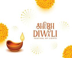 decoratief shubh diwali gelegenheid vector ontwerp