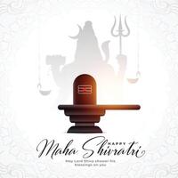 Hindoe traditioneel maha shivratri viering achtergrond ontwerp vector