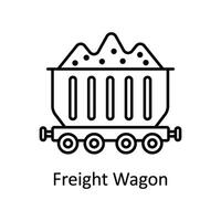 vracht wagon vector schets icoon ontwerp illustratie. fabricage eenheden symbool Aan wit achtergrond eps 10 het dossier