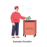 Ramadan bijdrage vlak stijl ontwerp vector illustratie. voorraad illustratie