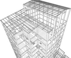 3d illustratie van gebouw structuur vector