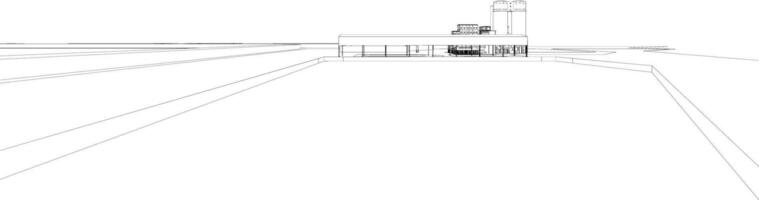 3d illustratie van industrieel project vector