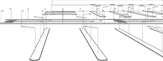 3d illustratie van industrieel project vector