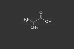 alanine moleculair skelet- chemisch formule vector