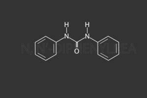 difenylrea moleculair skelet- chemisch formule vector