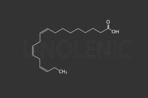 linoleen moleculair skelet- chemisch formule vector