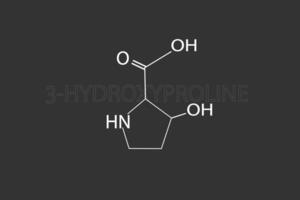 hydroxyproline moleculair skelet- chemisch formule vector