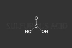 zwavelhoudend zuur moleculair skelet- chemisch formule vector