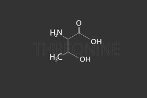 threonine moleculair skelet- chemisch formule vector