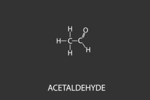 aceetaldehyde moleculair skelet- chemisch formule vector