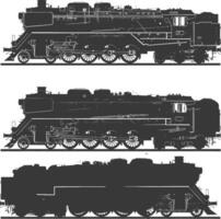 ai gegenereerd silhouet locomotief zwart kleur enkel en alleen vector