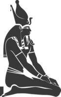 ai gegenereerd silhouet single oude Egyptische hiërogliefen symbool logo zwart kleur enkel en alleen vector